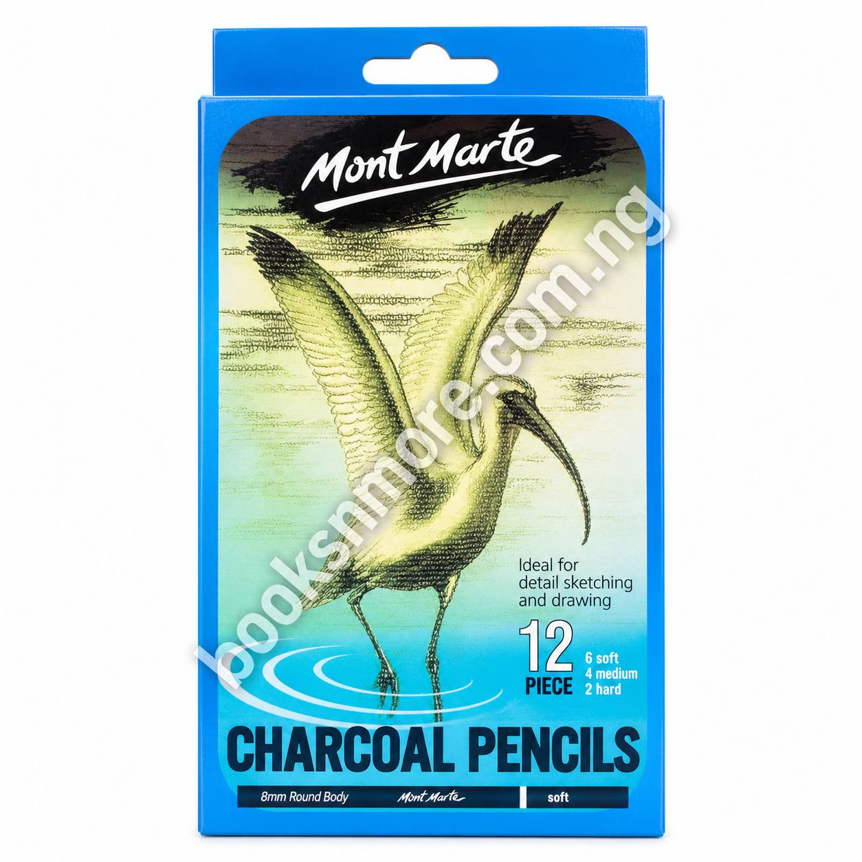 8mm Round Body Mont Marte Charcoal pencil